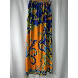 Vintage Sea‎ Fashions of California Beach Maxi Skirt w/ slit in back Made in USA